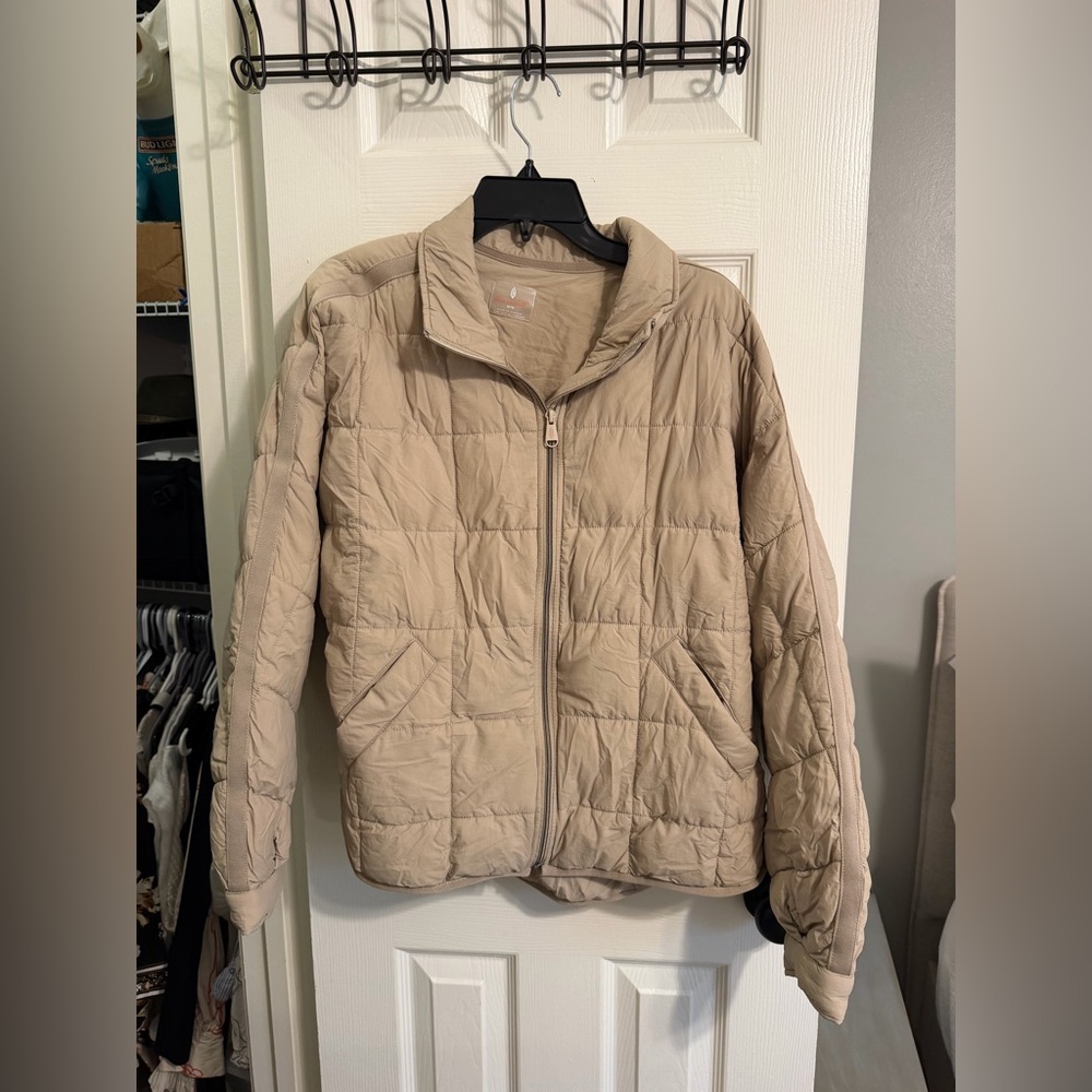 FP Movement by Free People Beige Quilted Puffer Jacket